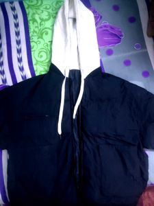Stylish Black & White Hoodie