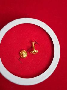 Gold Flower Earrings