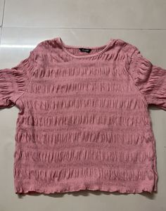 Pink Textured Top