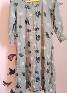 Grey A-line Kurti