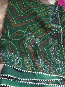 Green Saree With Blouse Size 44 Inch