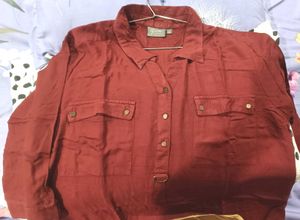 Gia Curves Maroon Shirt