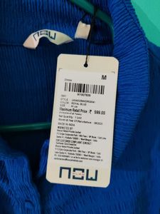 Blue Shirt Dress For Women Newly With Tag No Used