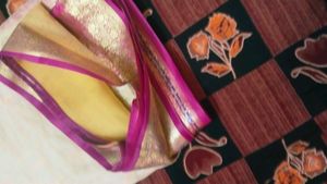 Cream Colour Silk Saree