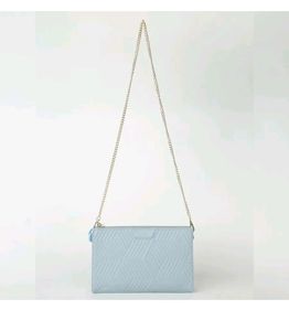 Iykyk Compact Cube Patterned Blue Sling Bag