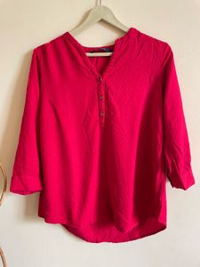 Red Sleeve Top