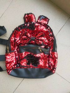 Red Sequin Bunny Ears Backpack