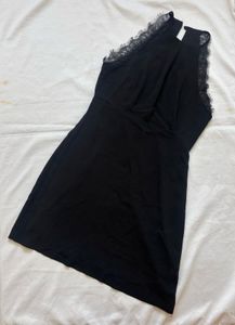 MANGO Black Sleek Dress (L)