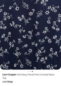 Child&#39;s Floral Print Top Lee Cooper