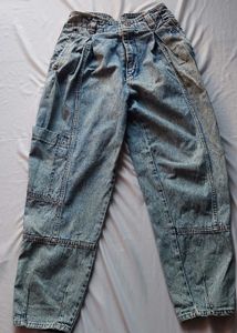 Vintage Acid Wash Cargo Jeans