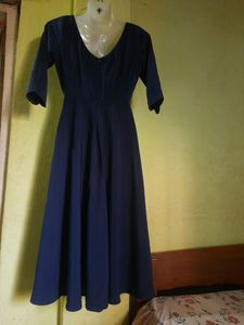 Navy Blue A line Dress