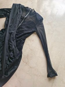 Very Elegant Black Drape Party Dress