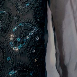 Black Sequence Embroidered Kurti 🖤