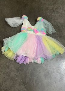 Rainbow Tulle Party Dress