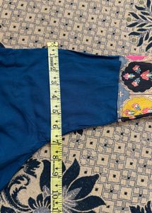 Boho Blue Print Tunic Top