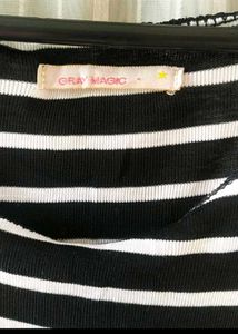 Striped Cold Shoulder Dress