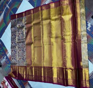 Gold Pure Kanchipuram Silk Sarees