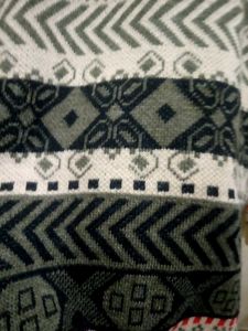 Zara Aesthetic Sweater With Woollen Print