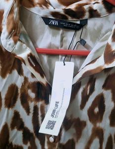 Zara Cheetah Print Shirt