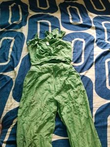 Green Cord Set Tie up Top