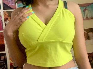 neon green strappy top