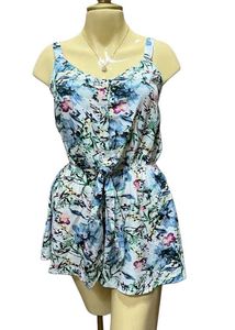 Catchy Floral Summer Romper New Condition