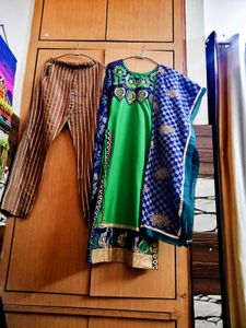 New Boutique Heavy Work Embroidered Kurta Pant Set