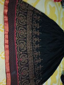 Elegant Black Ethnic Skirt