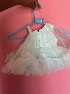Net Frock In Blue Color