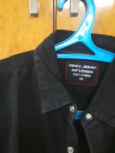 Denim Look Shirt Boys 16