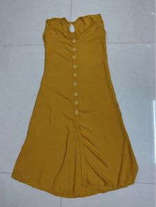 Yellow- Mustard Daily Wear Sleeveless Kurta