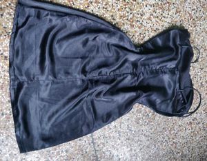 Satin Black Bodycon Dress ❤️