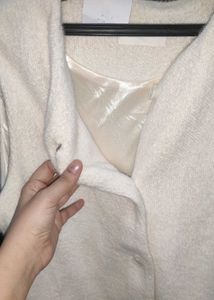 White half woolen jacket