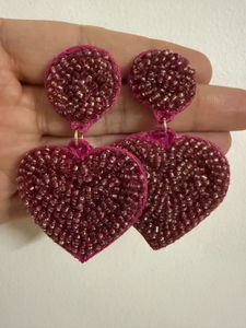 Heart shaped hanging Earrings