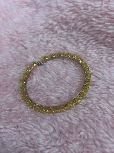 Gold Diamond Bangle Bracelet