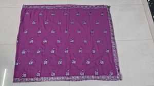 Elegant Purple Saree with Blouse
