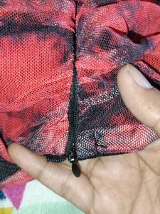 Red &amp; Black Tie-Dye Top
