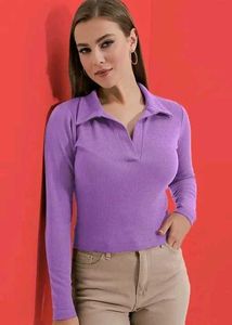 Maroon Polo Neck Top
