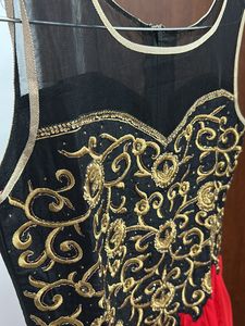 Red Golden Detailing Gown