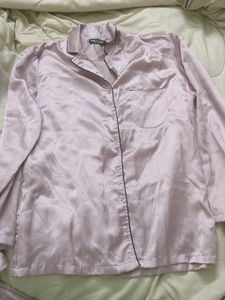 Pink Satin Pajama Set