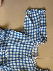 Blue &amp; White Gingham Dress