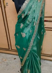 organza mirror 🪞 work beautiful 😍 saree