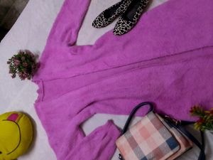 Lavender Fuzzy Cardigan