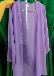 Purple Sheer Cardigan