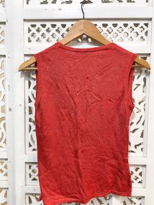 Coral Deep Neck Top B