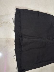 Black Rugget Mini Skirt