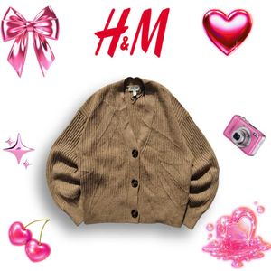 H&M Brown Knit Cardigan