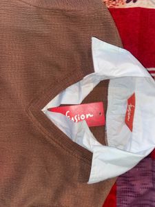 Collar Slim Fitted Korean Top