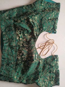 Green Floral Blouse
