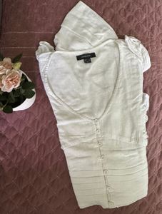 Primark White Ruffle Top